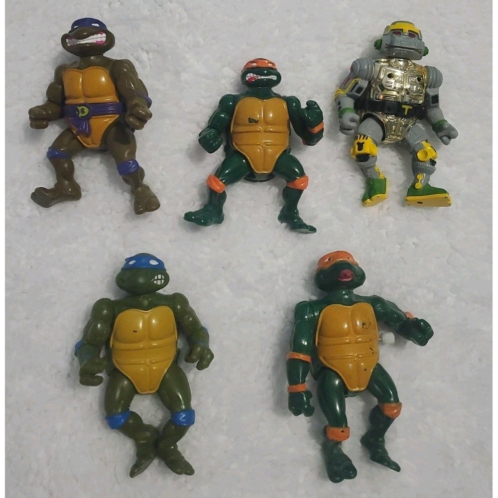 Lot Of 5 Ninja Turtle Figures 1988-92